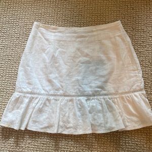 White mini skirt